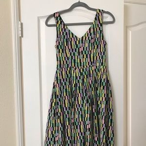 Calvin Klein retro multi color dress size 2